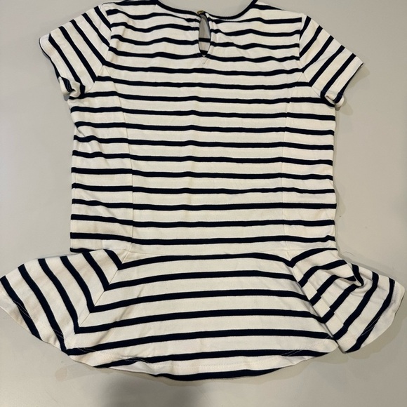 Lauren by Ralph Lauren Striped Knit Blouse with Ruffle Size Small - Picture 2 of 5